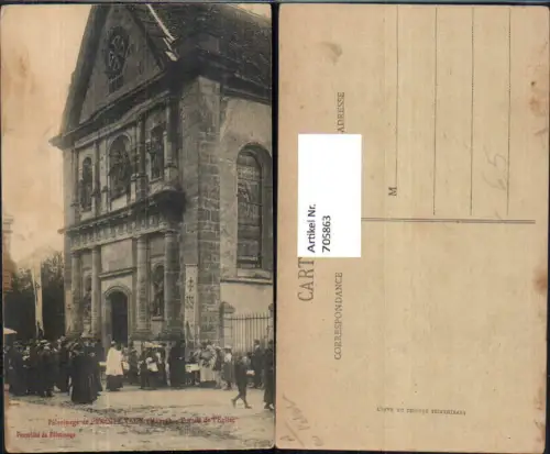 705863 France Pelerinage de Benoite-Vaux Meuse Portail de l Eglise Kirche Eingang
