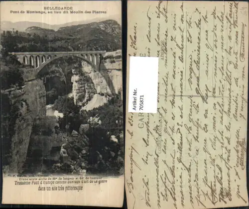 705871 France Bellegarde Pont de Montange au lieu dit Mouin des Pierres Brücke
