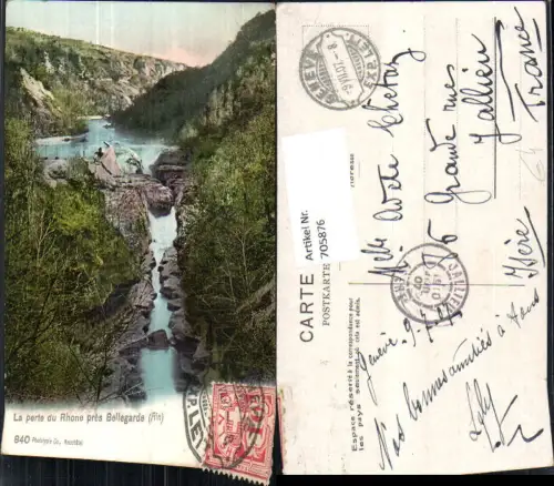 705876 France La perte du Rhone pres Bellegarde Ain