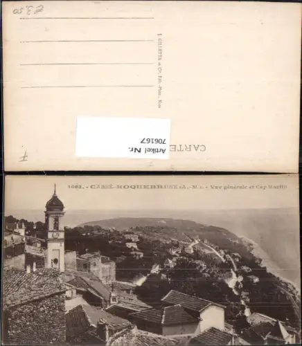 706167 France Cabbe-Roquebrune Vue generale et Cap Martin