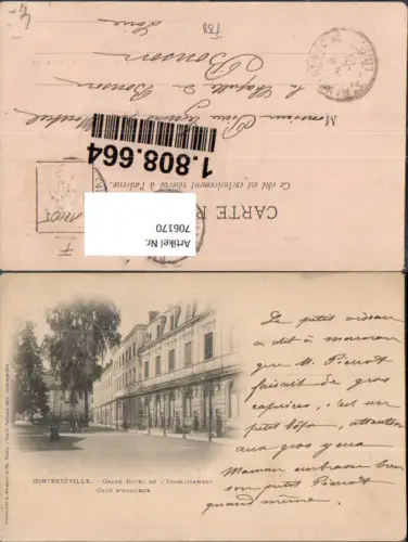 706170 France Contrexeville Grand Hotel de l Etablissement Cour d Honneur
