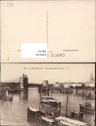 706172 France La Rochelle Vue generale du Port Hafen Schiffe Dampfer Boote