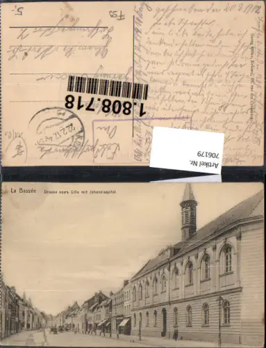 706179 France La Basse Straße von Lille mit Johannisspital Krankenhaus