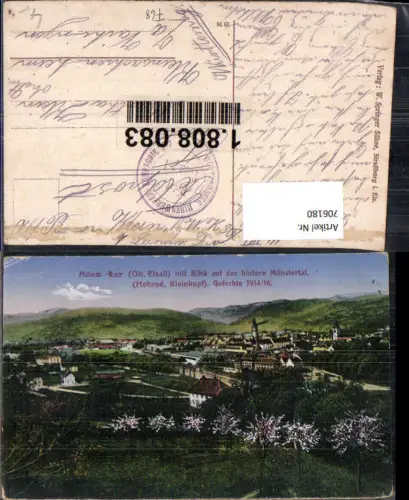 706180 France Münster Elsass mit Blick auf das hintere Münstertal Hohrod Kleinkopf