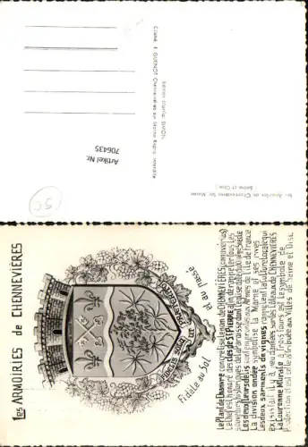 706435 France Seine et Oise Chennevieres sur Marne Wappen