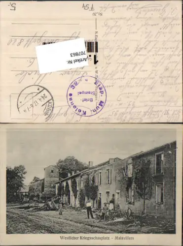 707863 France Westlicher Kriegsschauplatz Malavillers Meurthe et Moselle