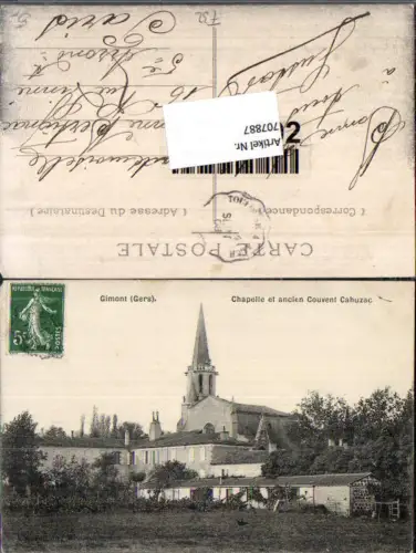 707887 France Gers Gimont Chapelle et ancien Couvent Cahuzac