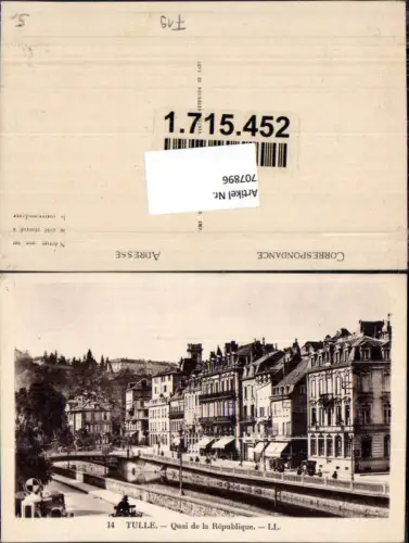 707896 France Correze Tulle Quai de Republique