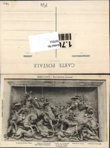 707911 France Mars-la-Tour Haut Relief de Cavalerie
