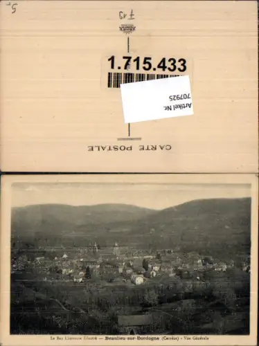 707925 France Le Bas Limousin Illustre Beaulieu sur Dordogne Correze