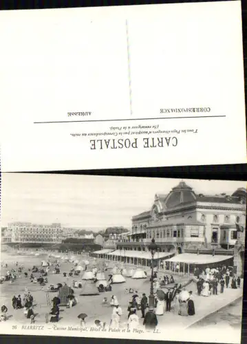 708418 France Biarritz Casino Municipal Hotel du Palais et Plage Strandleben
