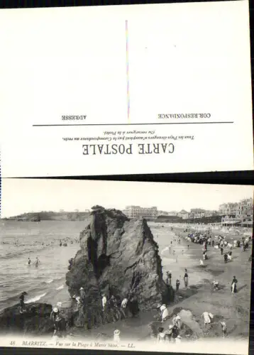 708420 France Biarritz Plage Strand Maree basse