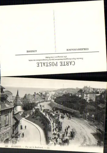 708422 France Biarritz Vue sur Boulevard pub Lehnert e Landrock 166