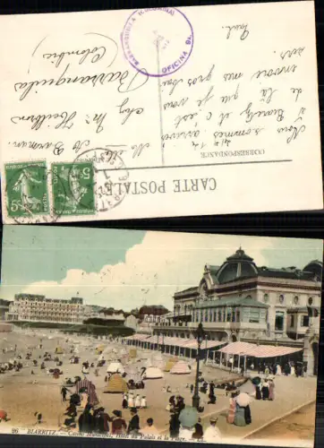 708427 France Biarritz Casino Municipal Hotel du Palais et Plage Strand