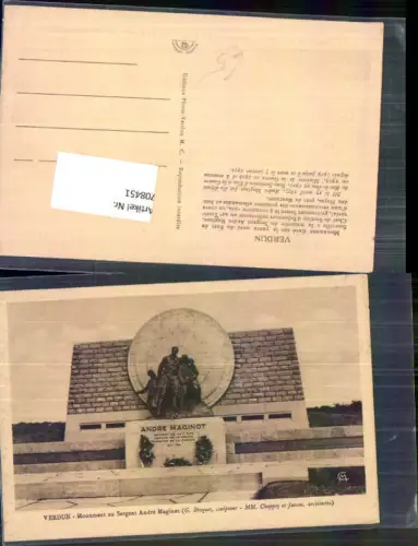 708451 France Verdun Monument Andr Maginot