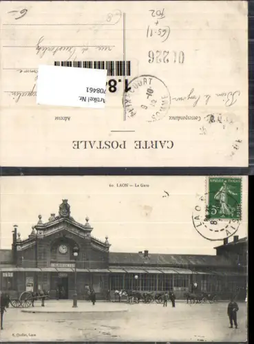 708461 France Laon Gare Bahnhof Kutsche