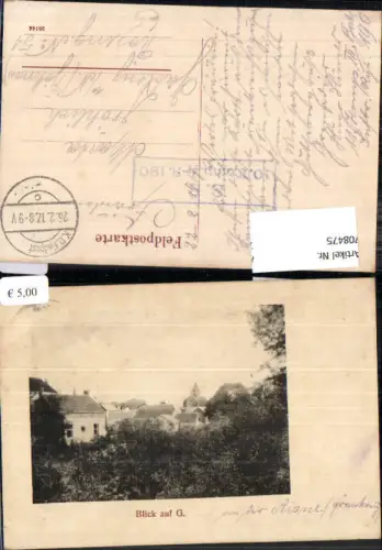 708475 France Blick auf G. a.d. Aisne K.D. Feldpost Gablonz Neckar Böhmen