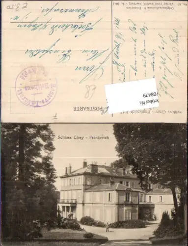708479 France Schloss Cirey feldpost Res. Lazarett St. Avold Reithaus