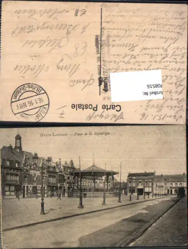 708516 France Henin Lietard Place de la Republique Feldpost Seefeld Beringstedt