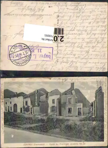 Leintrey Luneville Grand Est K.D. Feldpost Langenmanning Osterhofen Deggendorf Weigl Fam.