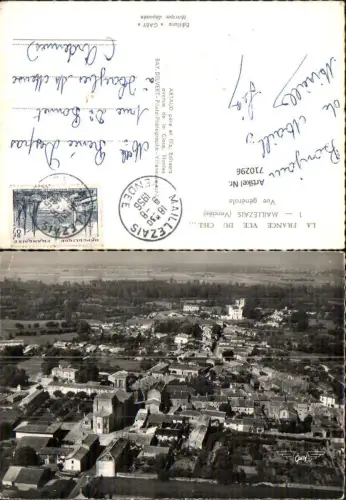 710296 Fliegeraufnahme Maillezais Vendee Vue generale France