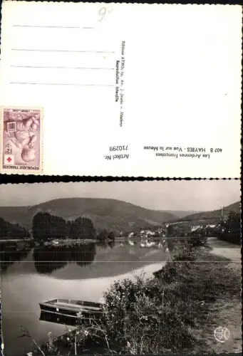 710299 Foto AK Haybes Vue sur la Meuse France