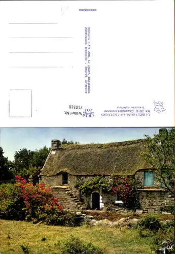710318 La Bretagne Chaumiere bretonne a esacalier exterieur Haus Gebäude France