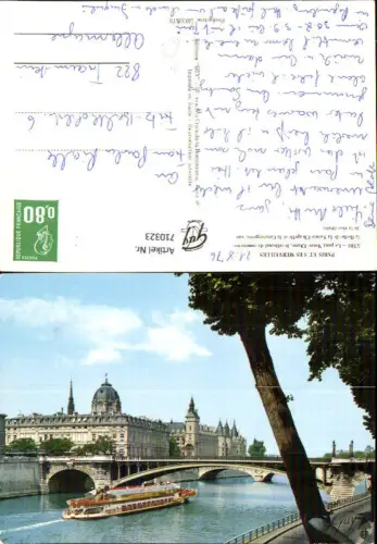 710323 Paris et ses Merveilles Le pont Notre-Dame le tribunal de commerce Brücke Schiff France