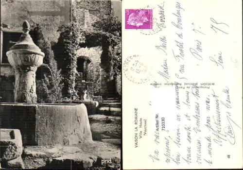 710330 Vaison La Romaine Ville Haute Vaucluse Brunnen France