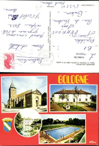 710774 France Mehrbild AK Bologne Haute Marne Eglise la Tannerie la piscine place de la mairie
