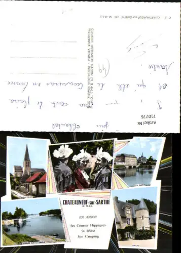 710776 France Mehrbild AK Chateauneuf-sur-Sarthe L eglise Etriche La Sarthe