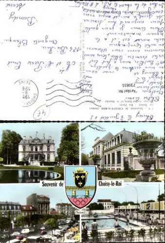 710831 France Mehrbild AK Souvenir de Choisy-le-Roi Seine La Mairie La Poste