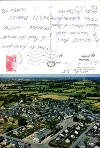 710846 France Luftbild St-Denis-d Anjou Mayenne Vue generale aerienne