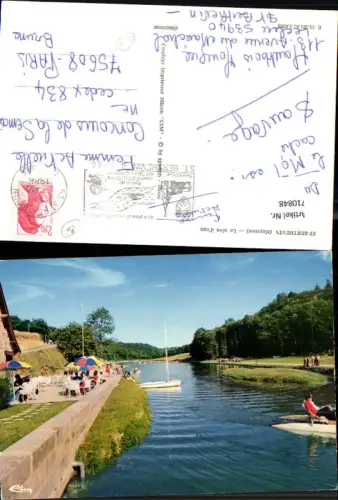 710848 France St-Berthevin Mayenne Le plan d eau Segelboot Terrasse