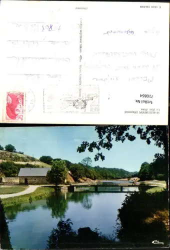 710864 France St-Berthevin Mayenne Le plan d eau Brücke
