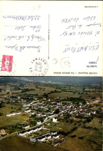 710865 France Luftbild Voutre Mayenne Vue generale aerienne
