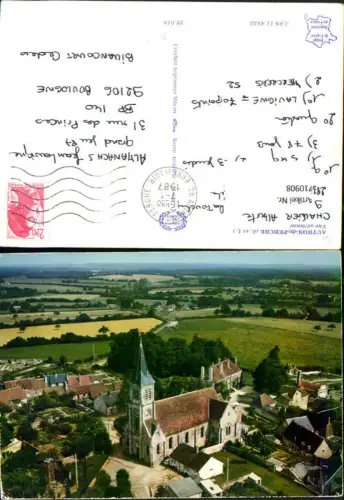 710908 France Luftbild Authon-du-Perche Vue aerienne L Eglise Kirche