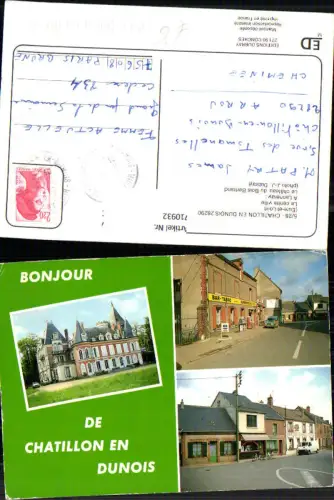 710932 France Mehrbild AK Chatillon en Dunois Eure-et-Loir Le centre ville Le chateau du Bois Bertrand