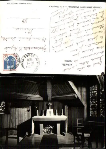 710934 France Foto AK Pontarlier Clinique Saint-Pierre La Chapelle Kapelle Altar
