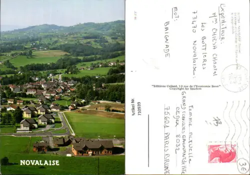 710939 France Luftbild Novalaise Savoie Le Village et le College d l Epine au fond le village d Ayn