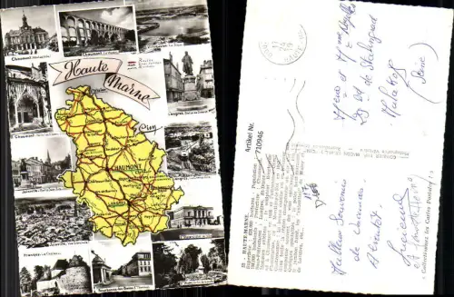 710946 France Lagekarte Haute Marne Chaumont Langres Prangey St Dizier
