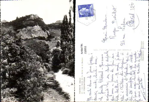 710951 France Foto AK Voiteur Jura Les bords de la Seille et le Rocher de Chateau Chalon