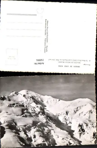 710991 France Foto AK Massif du Mont Blanc Le Mont Blanc vu de l Aiguelle du Midi Chamonix