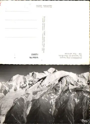 710992 France Fliegeraufnahme Chamonix Haute Savoie Le Sommet du Mont Blanc Vue aerienne