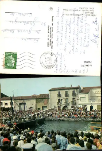 710993 France Marseillan Ville Herault Lou Capelet Course a La Bigue Schiff Brauchtum