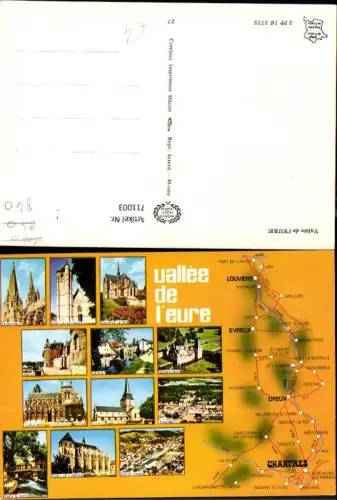 711003 France Lagekarte Vallee de l Eure Louviers Evreux Dreux Chartres