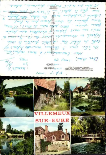 711009 France Mehrbild AK Villemeux-sur-Eure Eure-et-Loir Mauzaize Le Mesnil Ponceau Les bords de l Eure