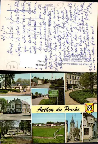 711012 France Mehrbild AK Authon-du-Perche Eure-et-Loir L hopital Avenue Pierre et Marie Curie Le stade La mairie