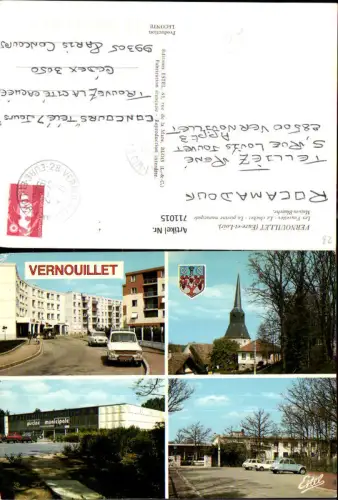 711015 France Mehrbild AK Vernouillet Eure-et-Loir Les Vauvettes Le clocher La piscine municipale Maison Blanche