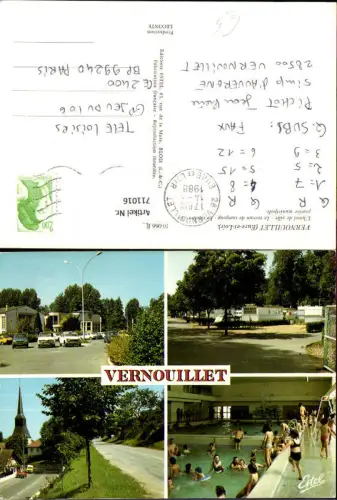 711016 France Mehrbild AK Vernouillet Eure-et-Loir L hotel de ville Le terrain de camping Le clocher La piscine municipa